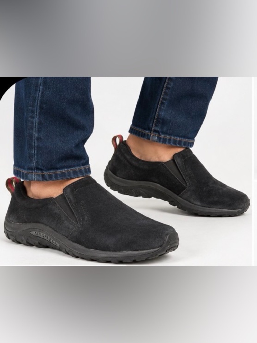 Merrell Men's Black Slip-On Suede Casual Shoe size 11W